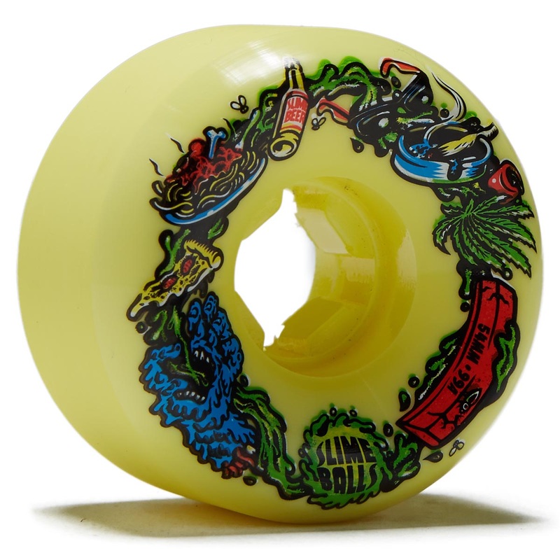 Slime Balls Scarf Balls Vomit Mini 99a Skateboard Wheels – Yellow – 54mm