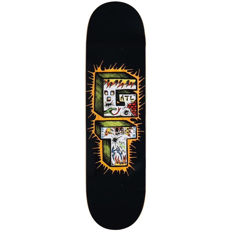 Anti-Hero Grant Stacked Skateboard Deck – Black – 8.38