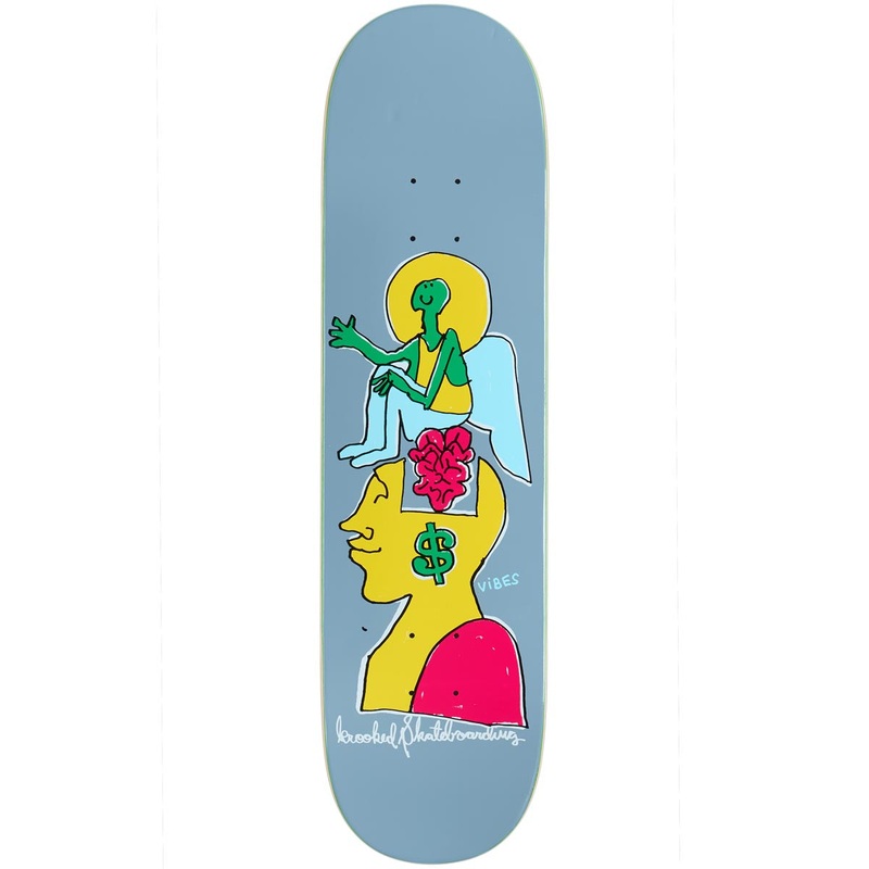 Krooked Smart Money Full Skateboard Deck – Grey – 8.25