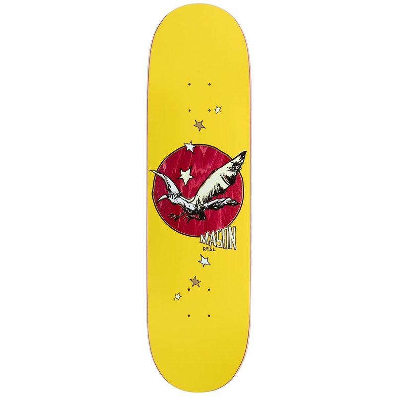 Real Mason Gonz Art Redux Skateboard Deck – Yellow – 8.50