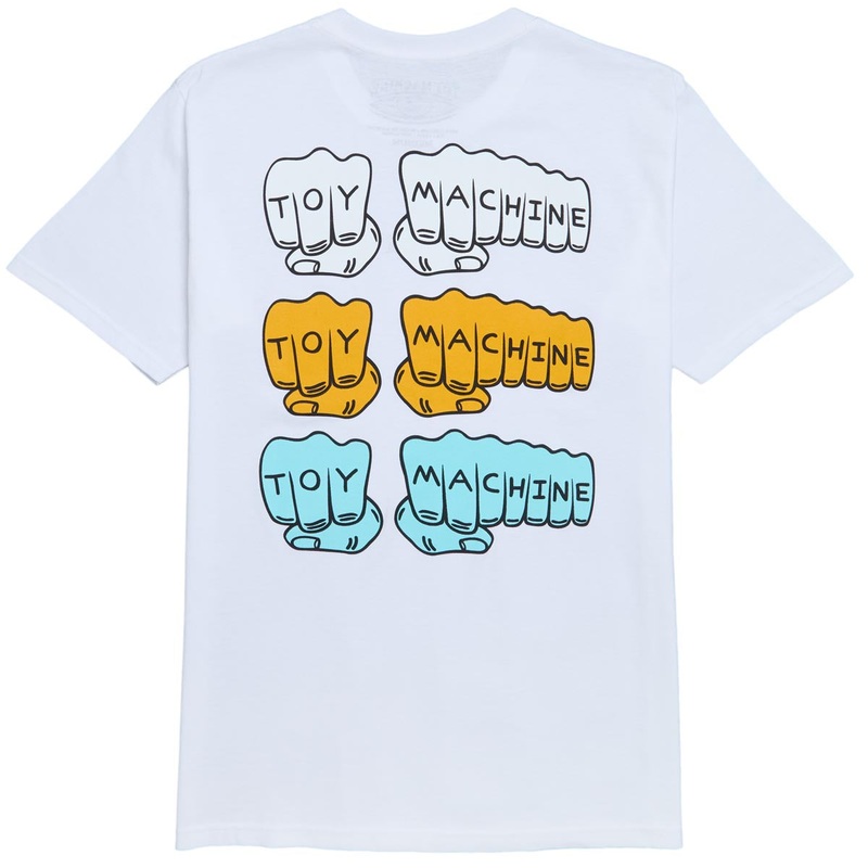 Toy Machine Triple Fist Embroidered T-Shirt – White