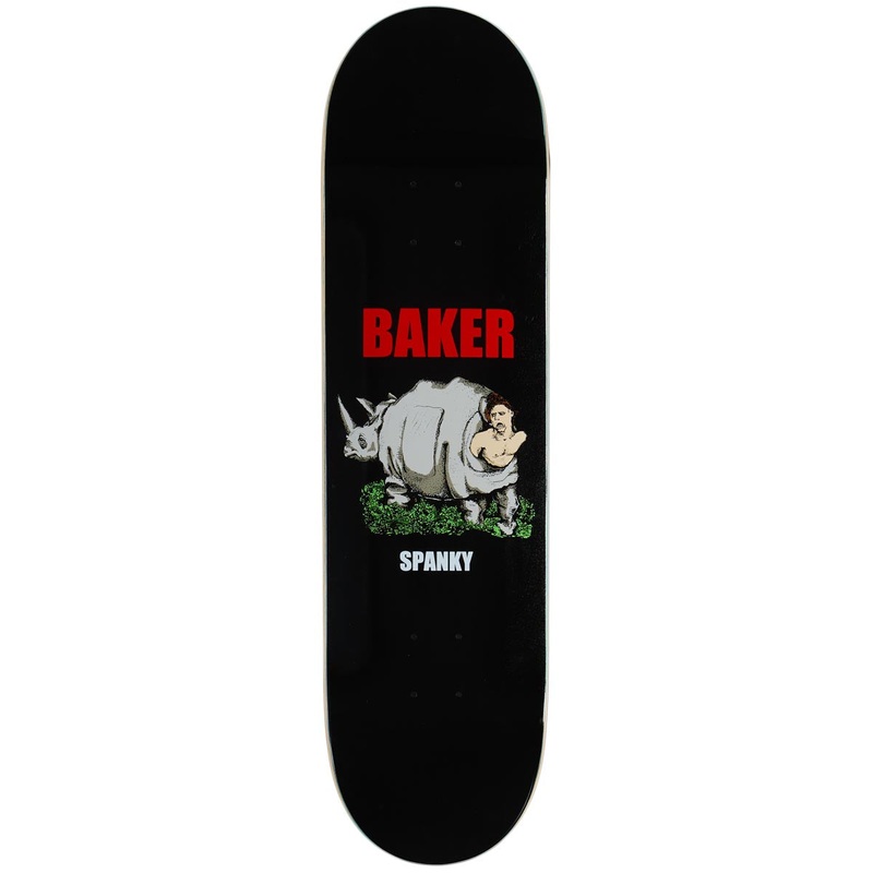 Baker Spanky Shikaka Skateboard Deck – Black – 8.25