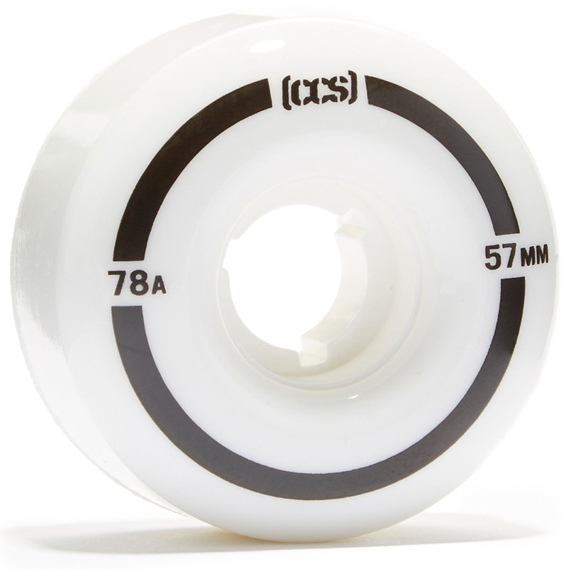 CCS Cruiser 78a Skateboard Wheels – White – 57mm