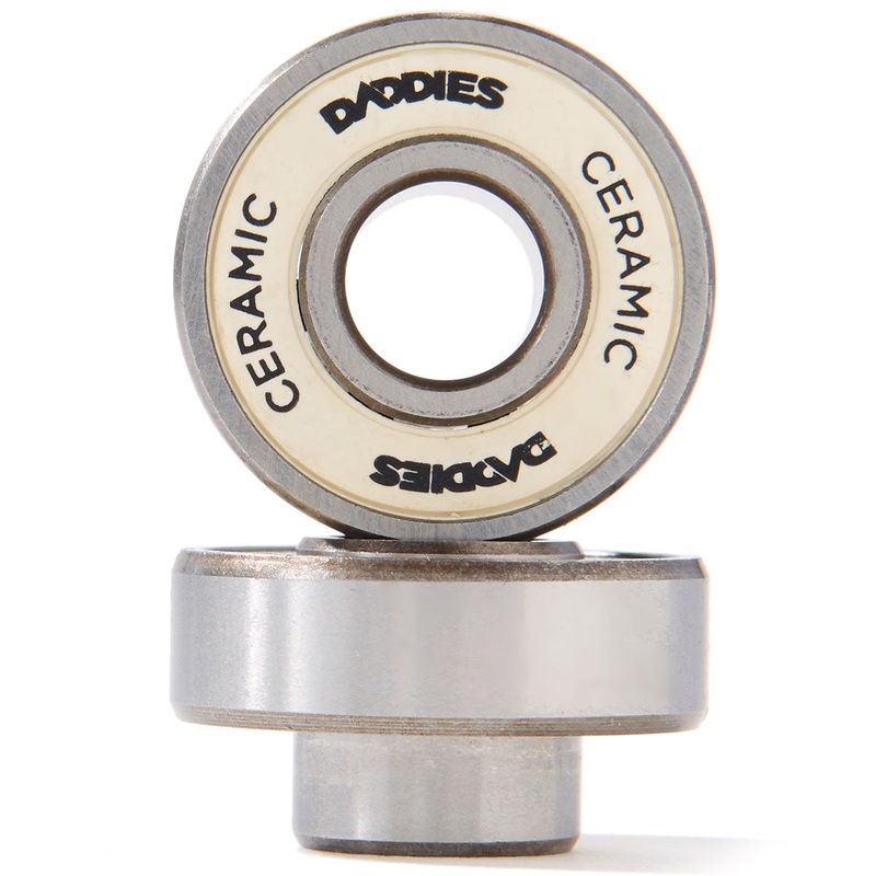 Daddies Ceramic Built In Skateboard Bearings – White