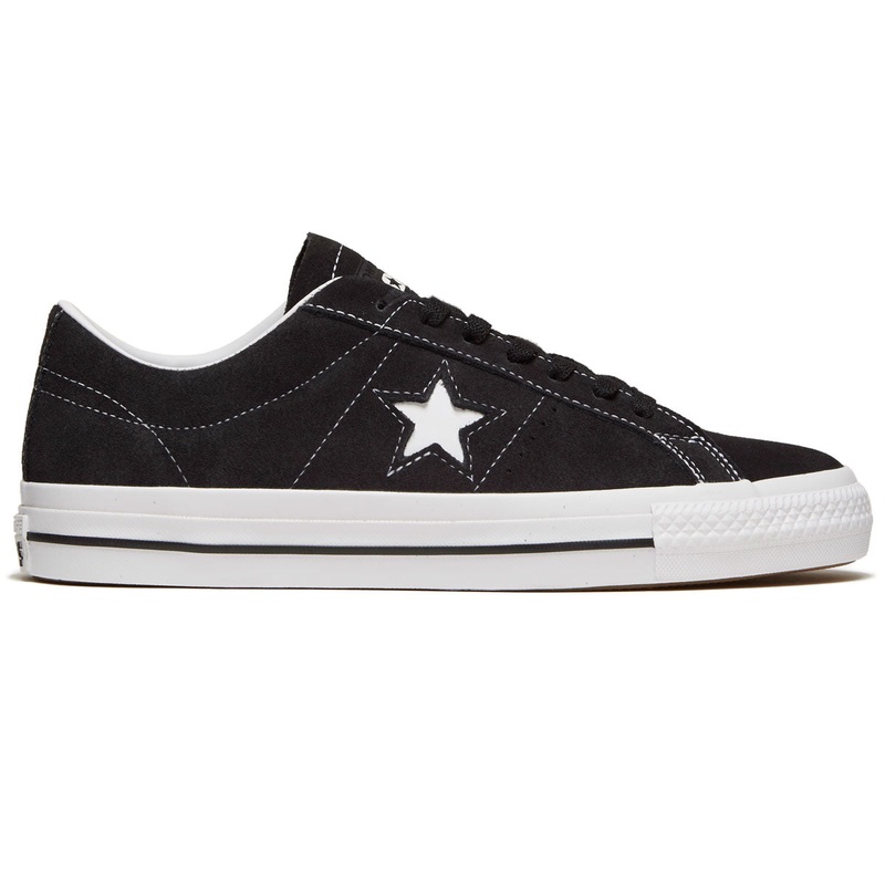 Converse One Star Pro Ox Shoes – Black/Black/White