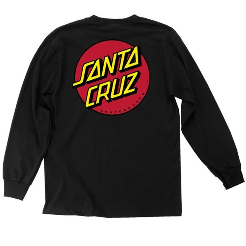Santa Cruz Classic Dot Long Sleeve T-Shirt – Black