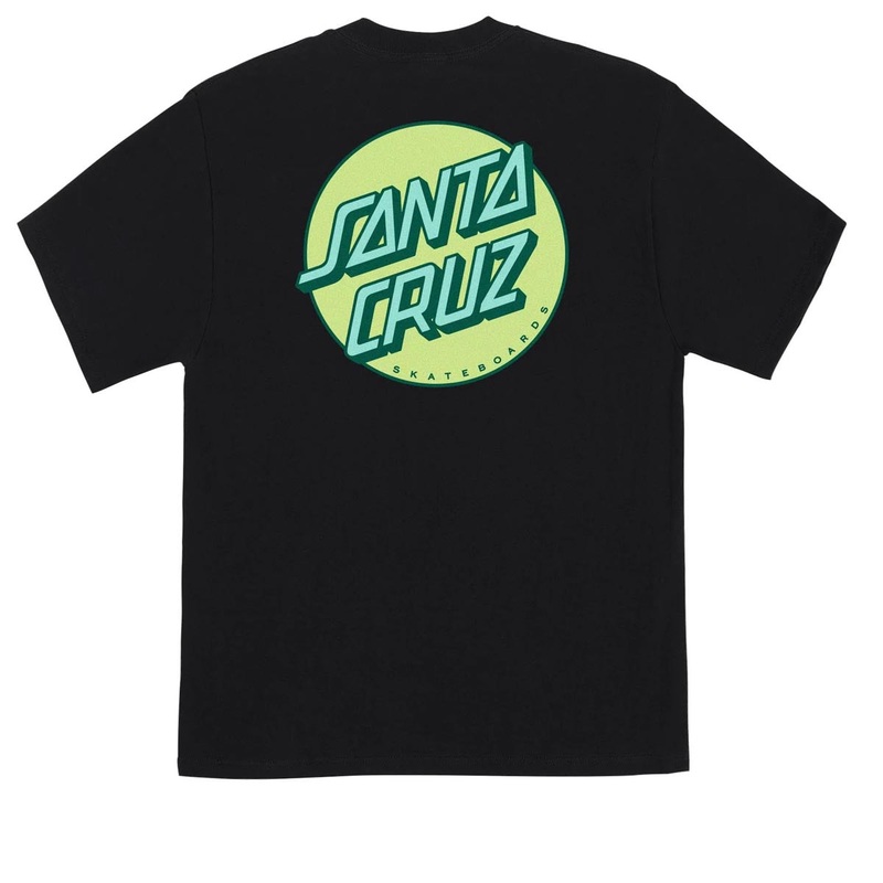 Santa Cruz Other Dot T-Shirt – Black/Key Lime