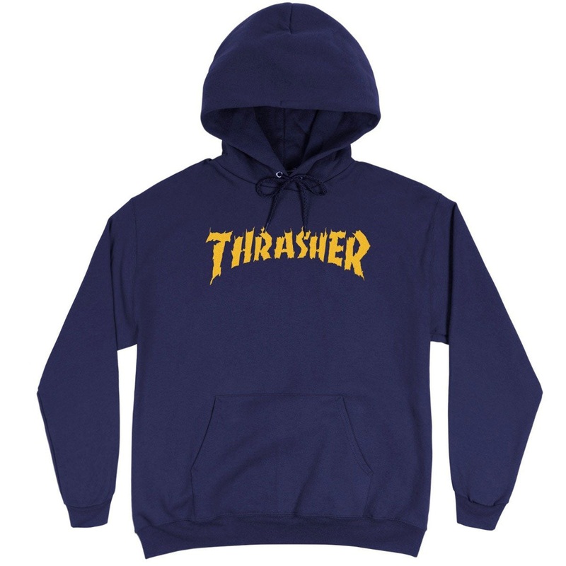 Thrasher Burn It Down Hoodie – Navy