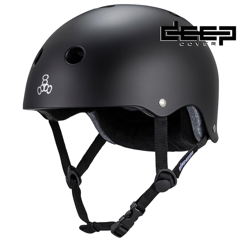 Triple Eight Deep Cover Helmet – Black Matte