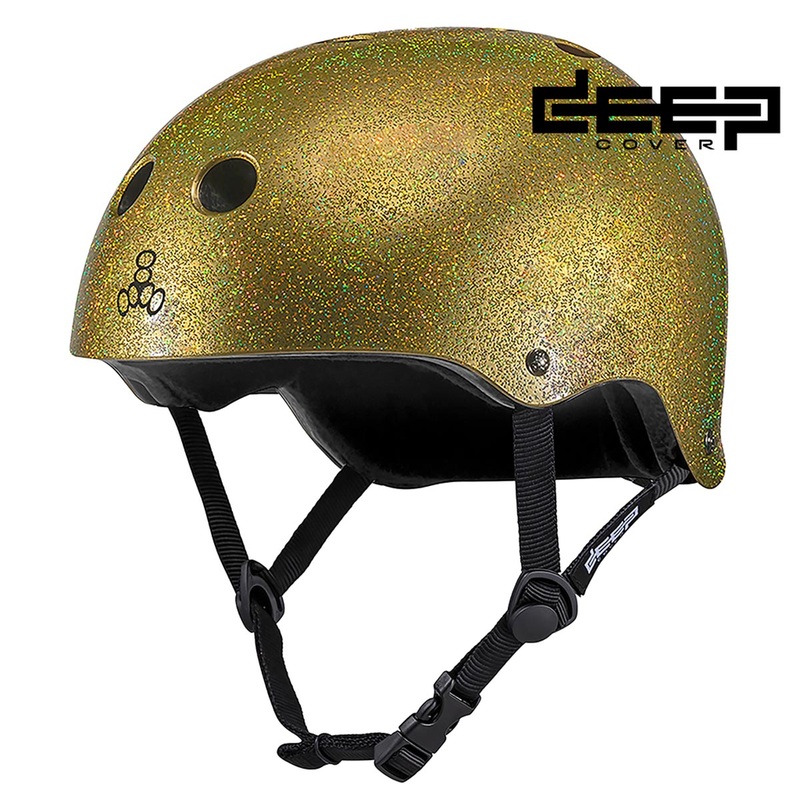 Triple Eight Deep Cover Helmet – Gold Glitter