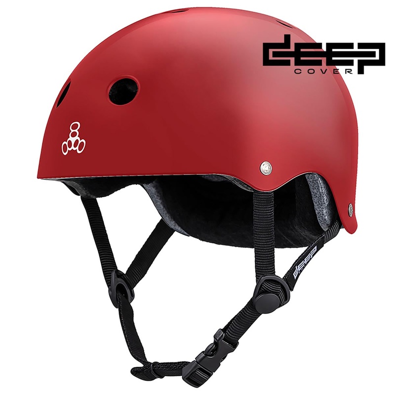 Triple Eight Deep Cover Helmet – Scarlet Red Glossy