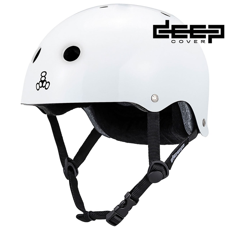 Triple Eight Deep Cover Helmet – White Glossy