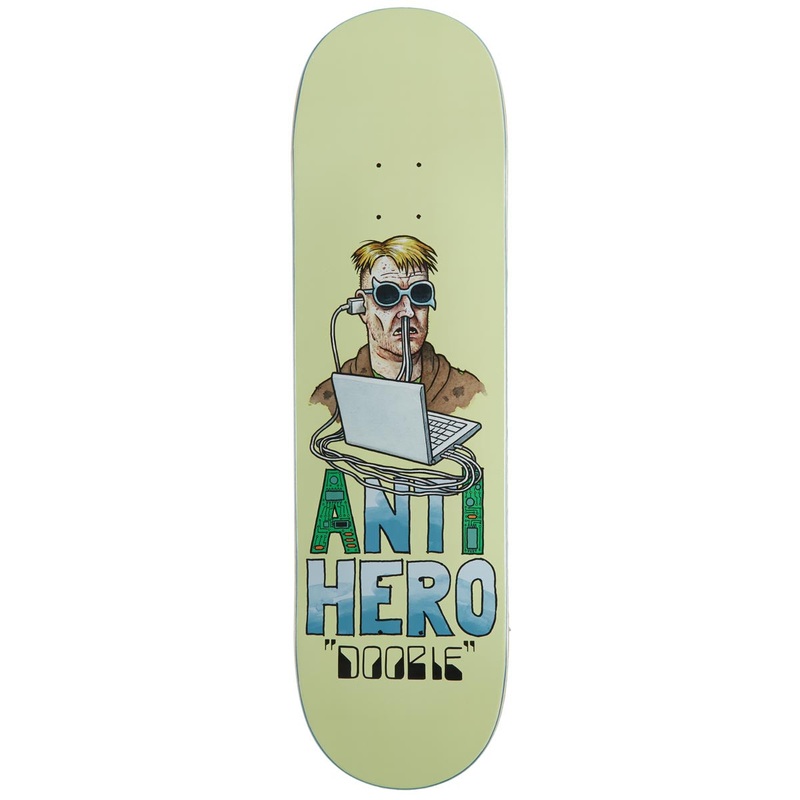 Anti-Hero Doobie Anti Intelligence Skateboard Deck – Cream – 8.75
