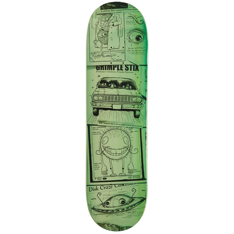 Anti-Hero Gerwer Grimple Sticks Sightings Skateboard Deck – Green – 8.50