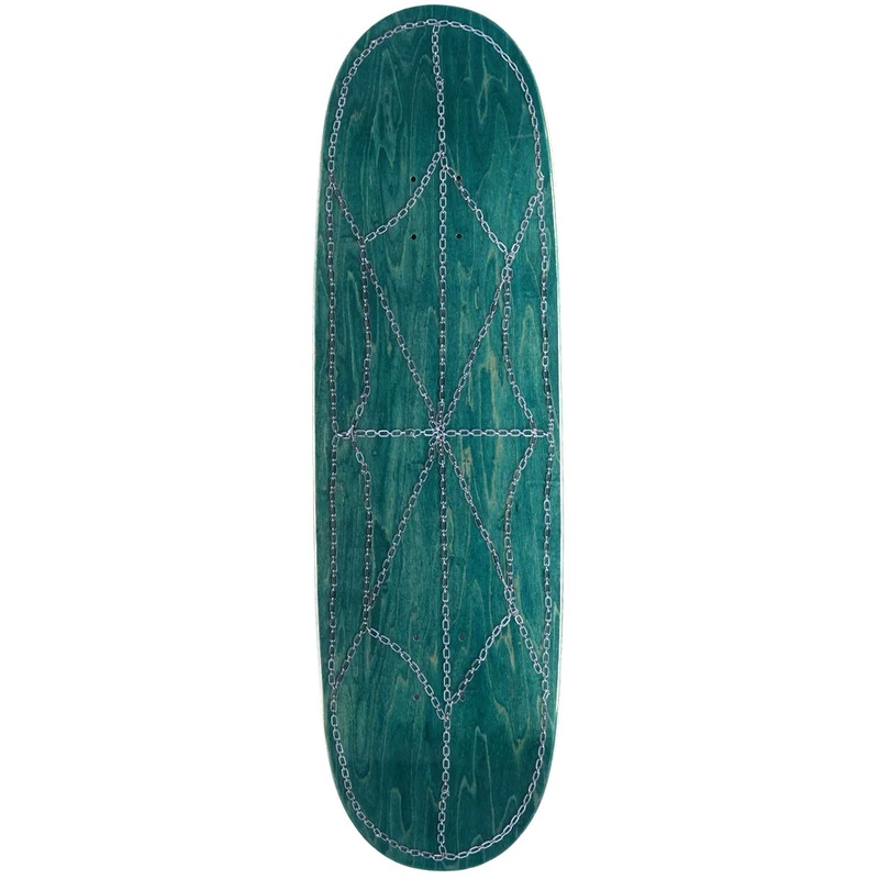 CCS Chain Web Egg1 Shaped Skateboard Deck – Teal – 9.00