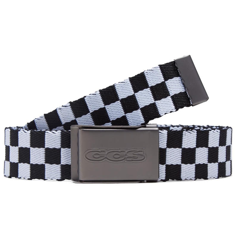 CCS Gunmetal 96 Logo Web Belt – Checkerboard