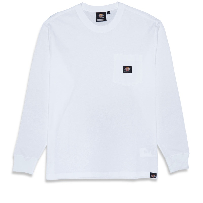 Dickies Heavyweight Long Sleeve Pocket T-Shirt – White