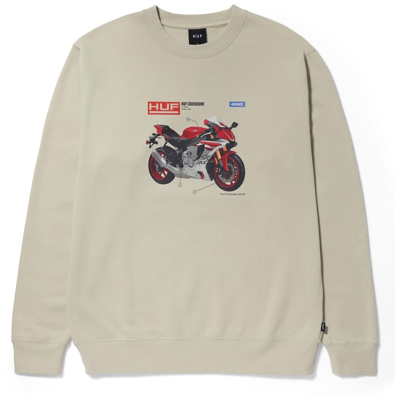 Huf 420 Cc Crewneck Sweatshirt – Stone