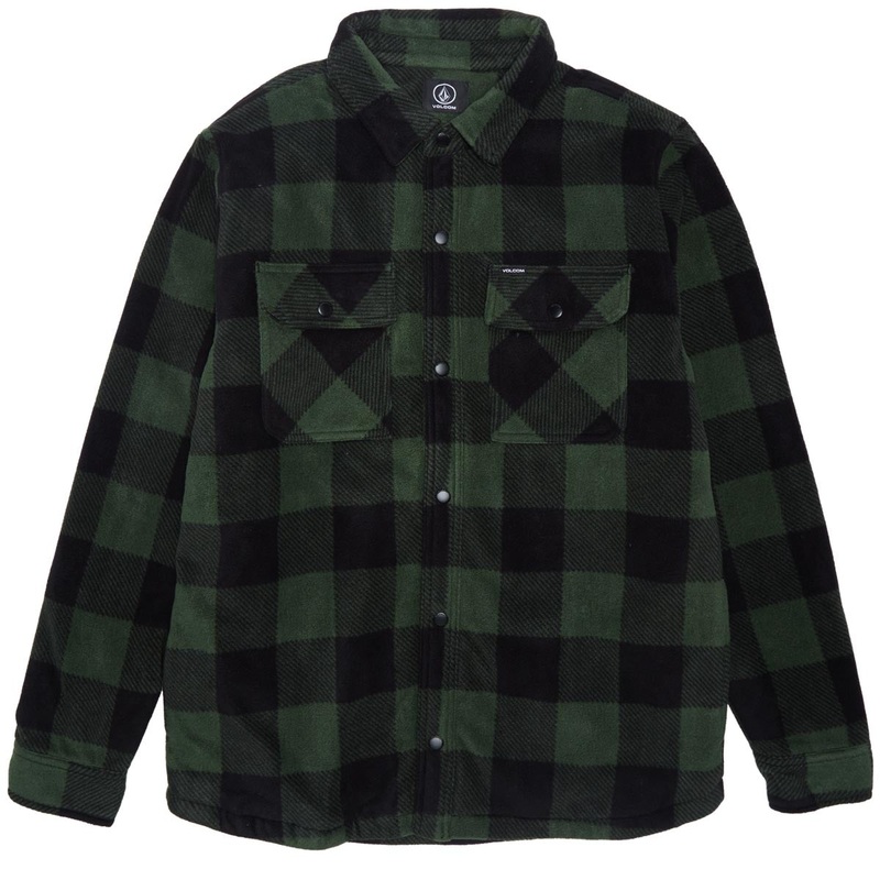 Volcom Bowered Fleece Long Sleeve Jacket – Dark Pine
