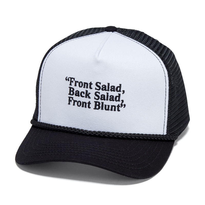 Jenkem Front Blunt Trucker Hat – White/Black