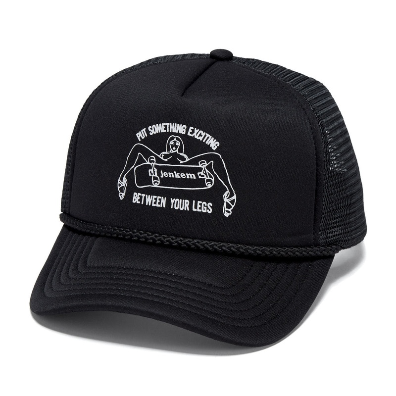 Jenkem Legs Trucker Hat – Black/Black