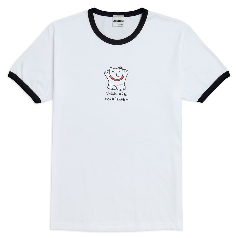 Jenkem Think Big T-Shirt – White/Black Ringer