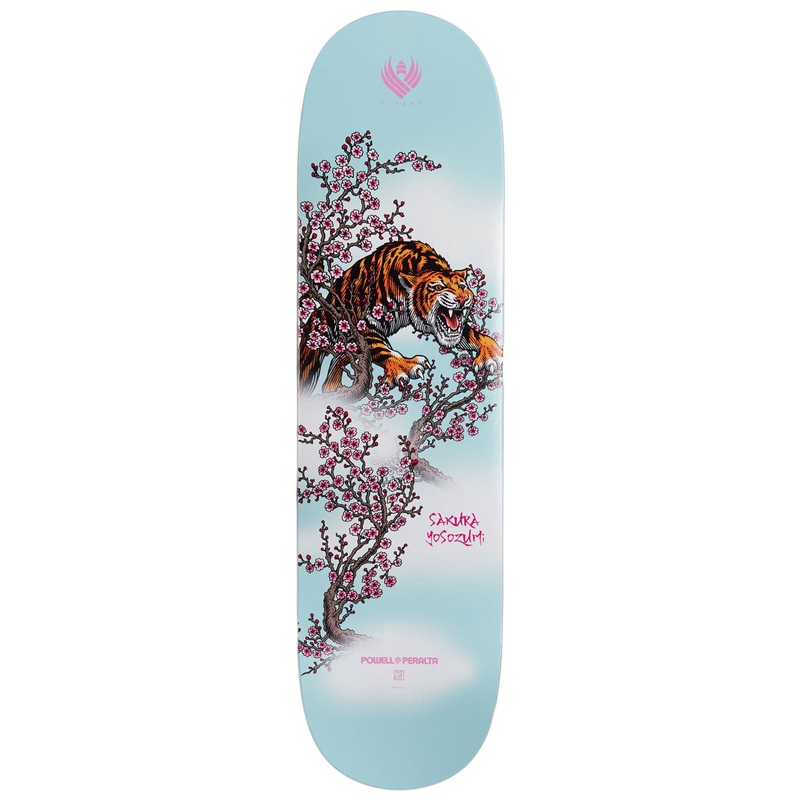 Powell-Peralta Flight Sakura Yosozumi Tiger Skateboard Deck – Blue – 8.25