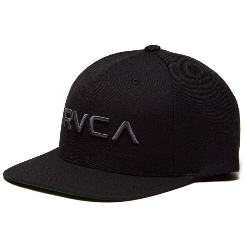 RVCA Twill Snapback II Hat – Black/Charcoal