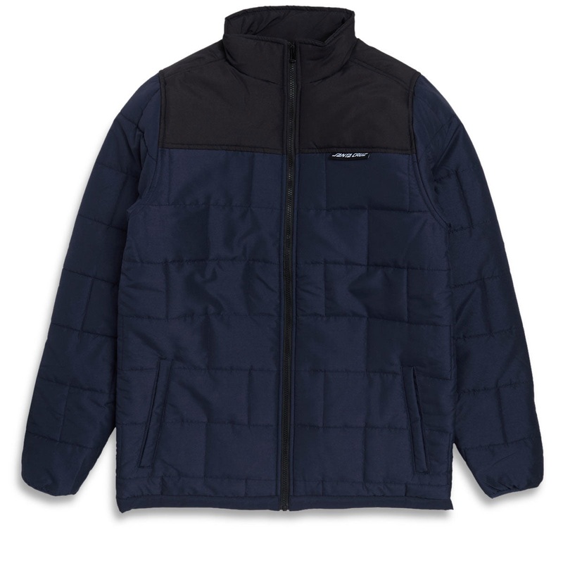 Santa Cruz Brickwork Quilted Jacket – Black/Blue