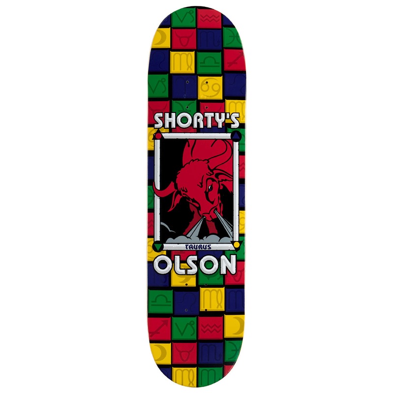 Shorty’s Olson Red Taurus Skateboard Deck – 8.25