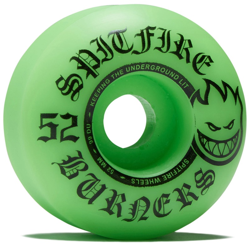 Spitfire Burner 99du Green Skateboard Wheels – Green – 52mm