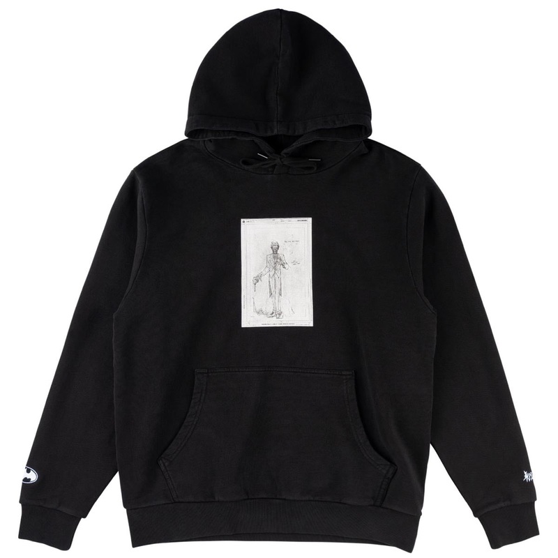 Welcome x Batman Devil Horns Pigment Dye Hoodie – Black