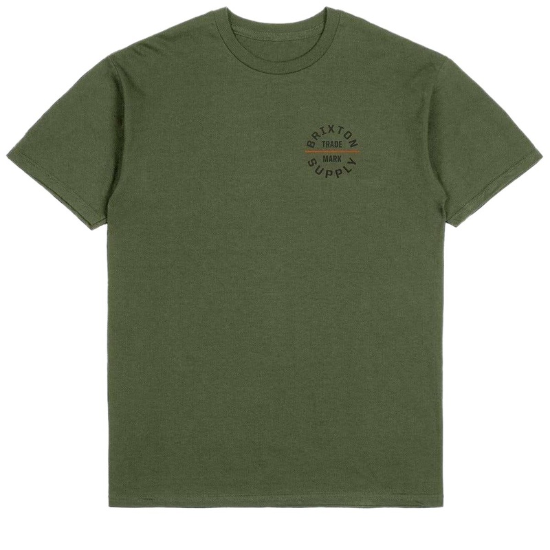 Brixton Oath V T-Shirt – Ivy Green/Washed Black/Rust