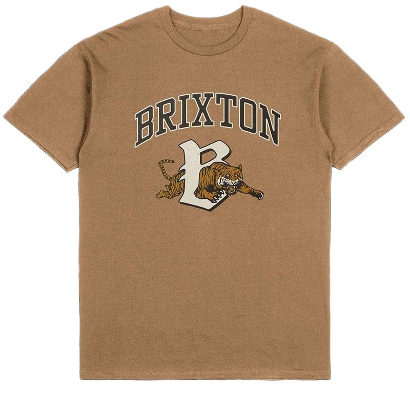 Brixton Tiger T-Shirt – Tobacco Brown Worn Wash