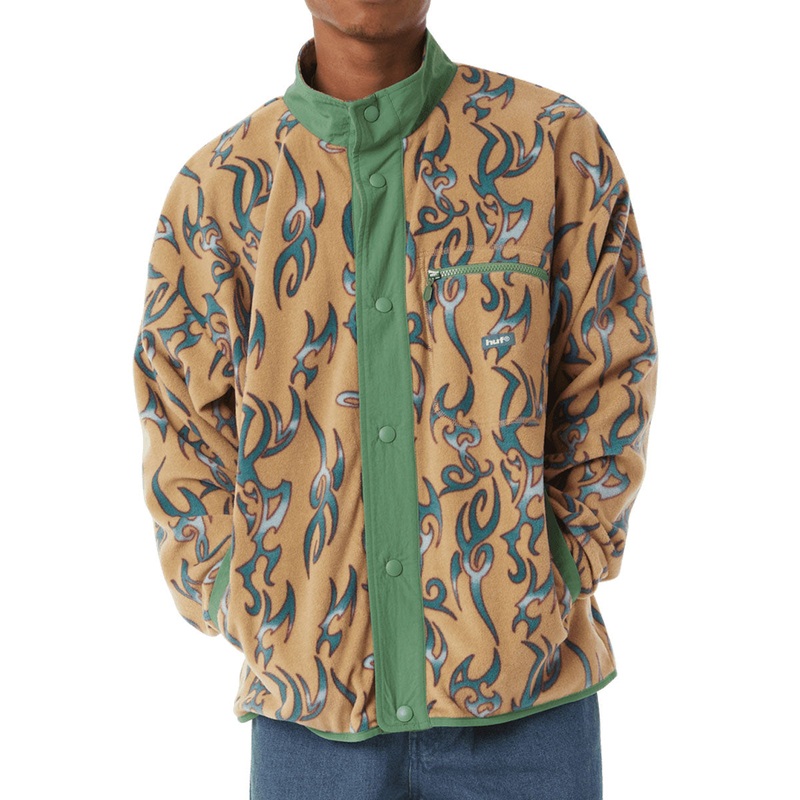 HUF Static Polar Fleece Jacket – Oatmeal