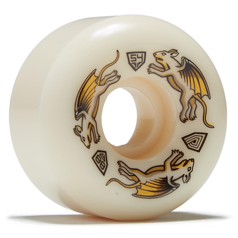 Powell-Peralta Dragon Formula 88a Nano Rat V6 Skateboard Wheels – Off White – 54mm