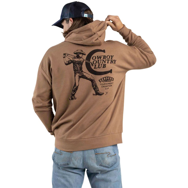 Sendero Cowboy Country Club Hoodie – Light Brown