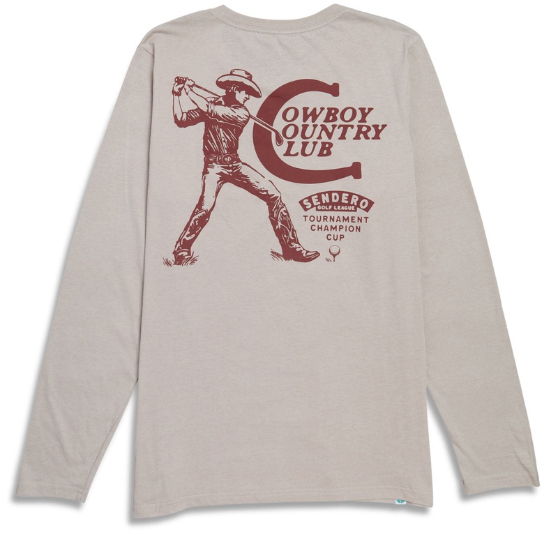 Sendero Cowboy Country Club Long Sleeve T-Shirt – Sand