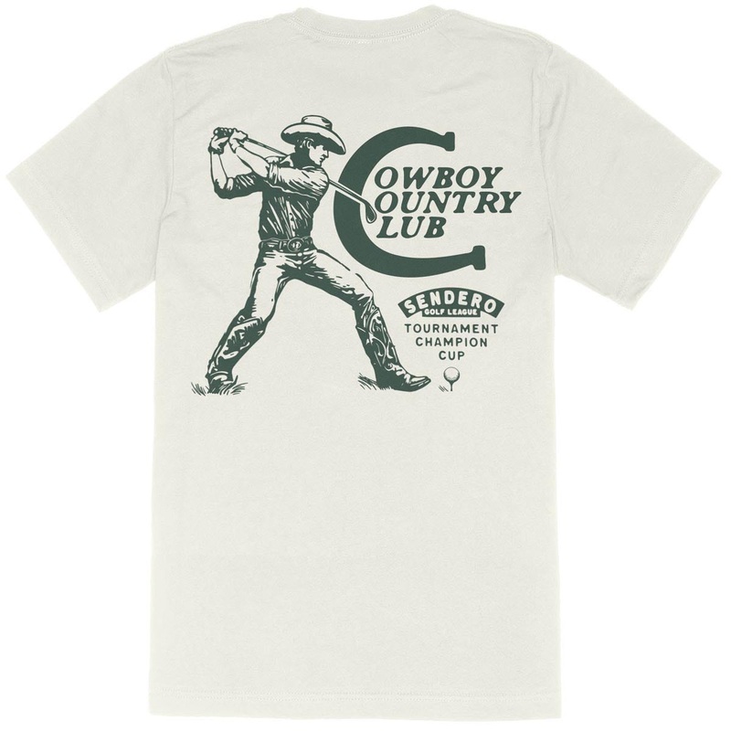 Sendero Cowboy Country Club T-Shirt – Vintage White