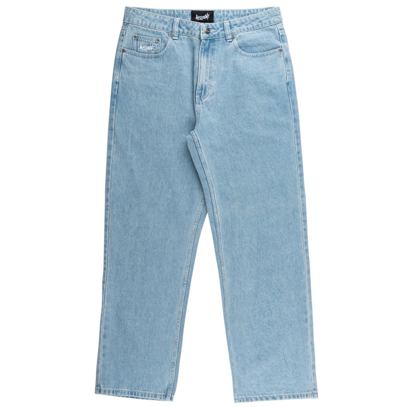 Welcome Immortal Loose Straight Denim Jeans – Washed Blue