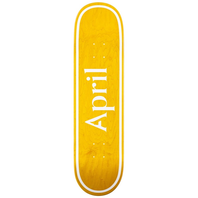 April OG Logo Skateboard Deck – Yellow – 8.50