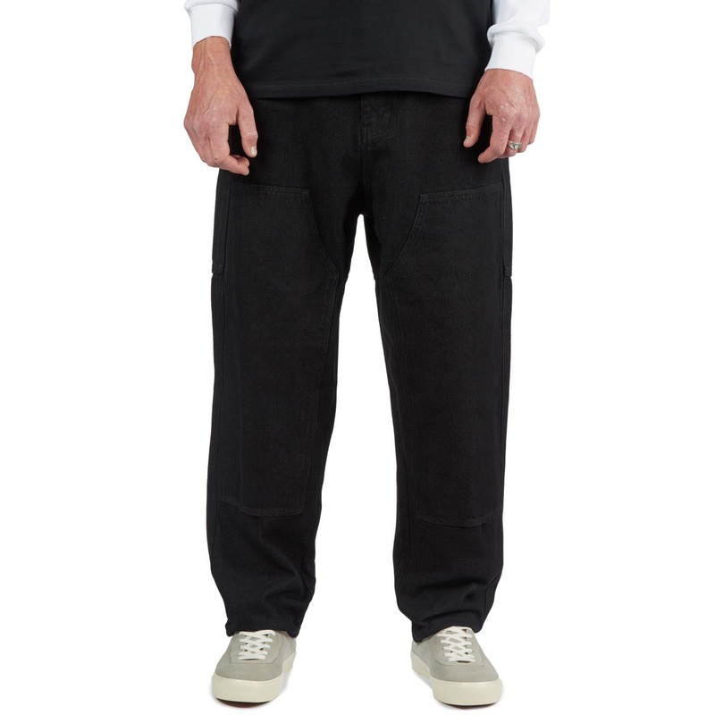 CCS 4×4 Reinforced Baggy Taper Denim Jeans – Black