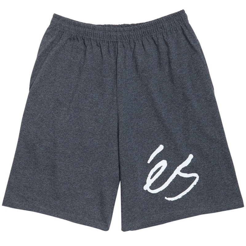 eS Big Script Sweat Shorts – Black/Heather