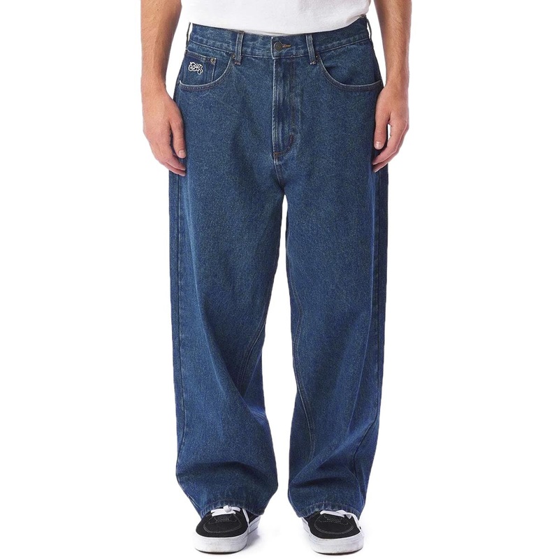 Obey Bigwig Baggy Denim Jeans – Stone Wash Indigo