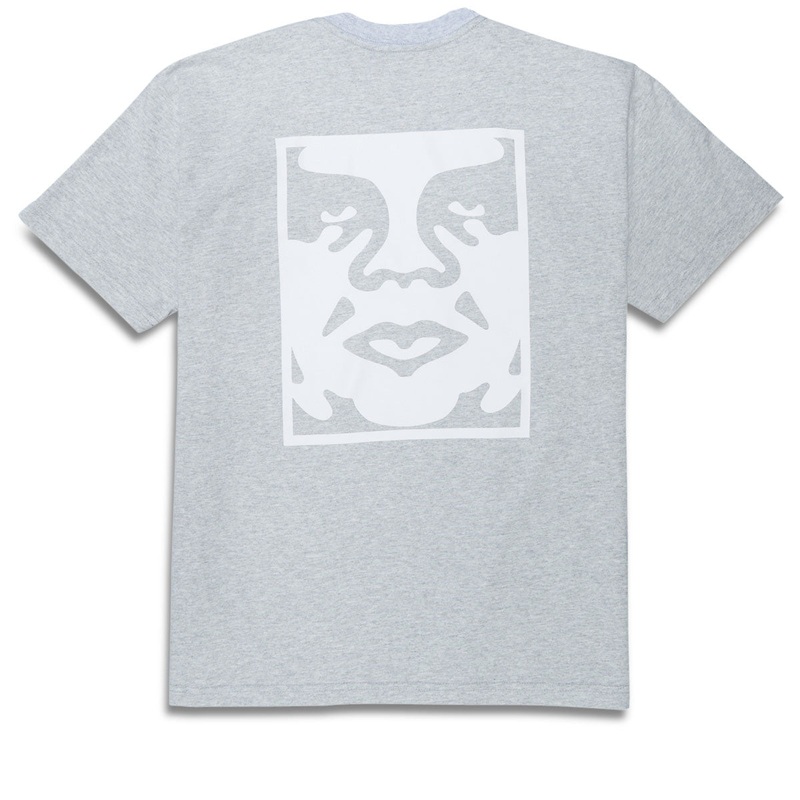 Obey Bold Icon Heavyweight T-Shirt – Heather Grey