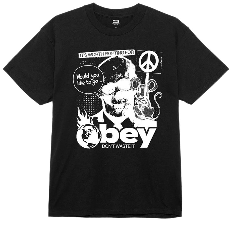 Obey Don’t Waste It T-Shirt – Black