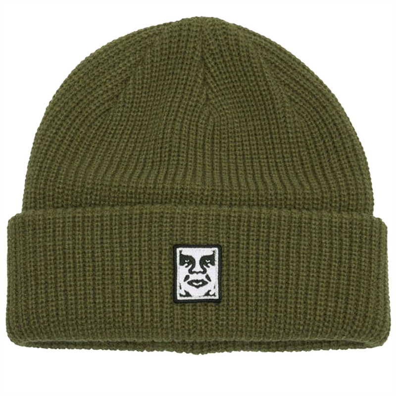 Obey Mid Icon Patch Cuff Beanie – Dull Army