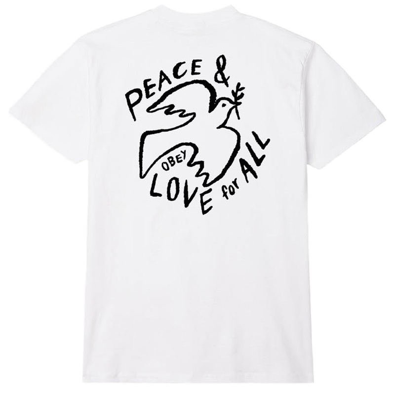 Obey Peace & Love For All T-Shirt – White