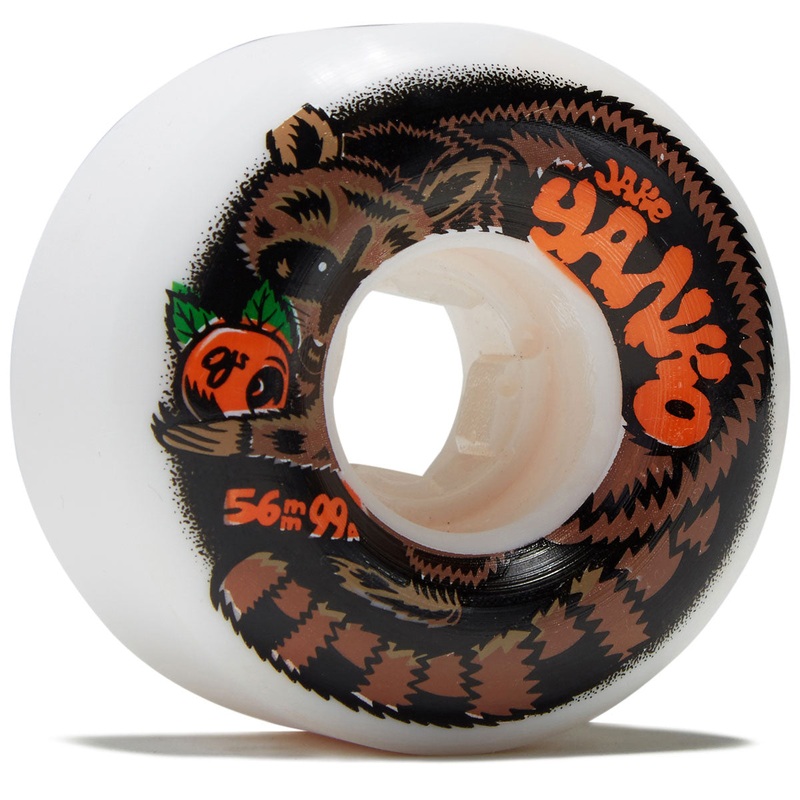 OJ Jake Yanko Night Panda Elite Chubbies 99a Skateboard Wheels – White – 56mm