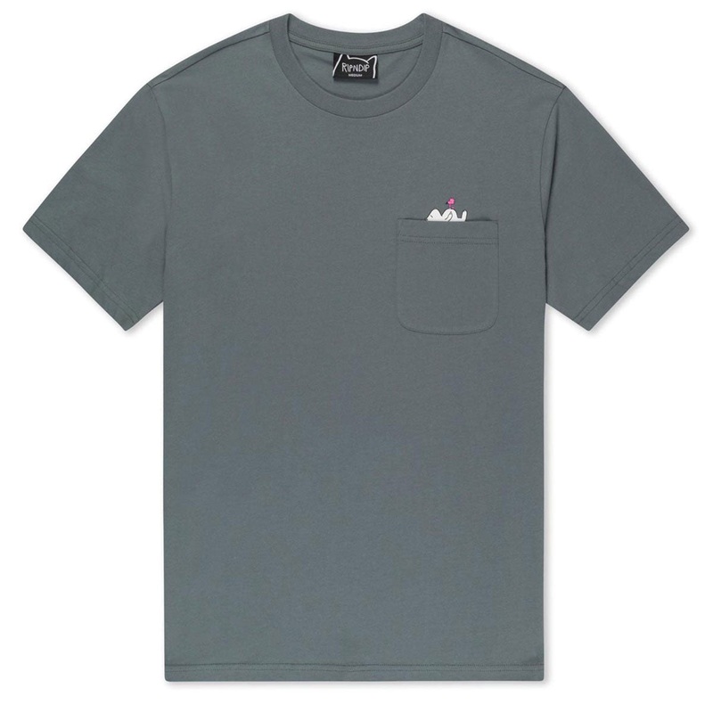 RIPNDIP Christmas Nerm Pocket T-Shirt – Charcoal